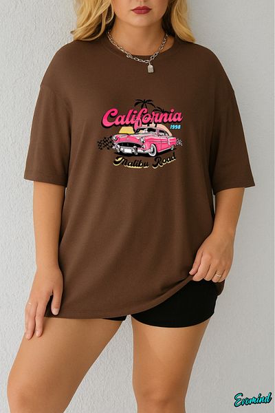 Evomind In Cart 5 and Above Purchases Get 1 T-Shirt Gift - Large Size California Printed T-Shirt