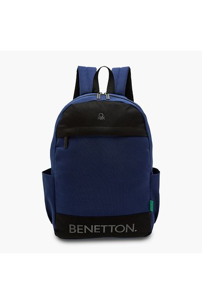 United Colors of Benetton UCB 17-inch Solid Backpack with Adjustable Straps and Zip Closure - 43x28x14 cms