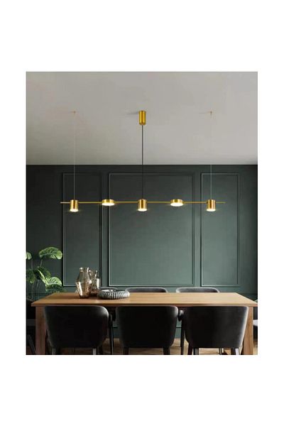 Sueva Gold LED Chandelier with 2.4G wifi Remote Control, light/cold/warm/neutral, adjustable intensity