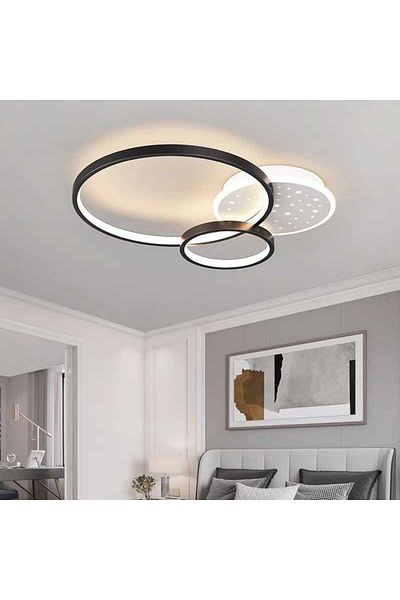 Sueva Led Chandelier With 2.4g Wifi Remote Control With Light/cold/warm/neutral Intensity Cod:g3868/bk