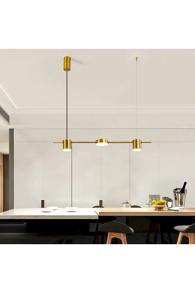 Sueva Gold LED chandelier with 2.4G wifi remote control, cold/warm/neutral light, adjustable intensity