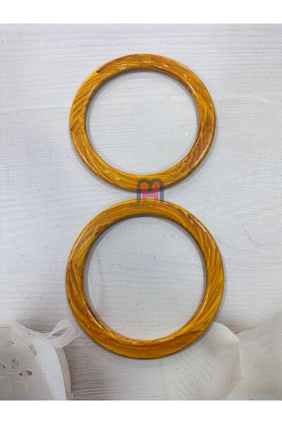 miraylahobi Bambu Görünümlü Plastik Çanta Sapı M21 1 Çift Çap:12cm