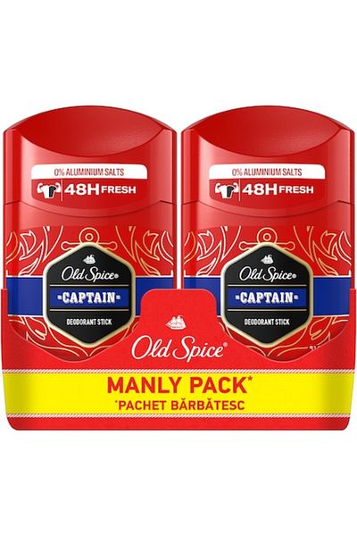 Old Spice Set 2 x Deodorant Stick Old Spice Captain, 2 x 50 ml
