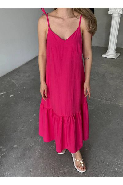 Tumtum Wear Poplin Dress with Lacing Detail Strap