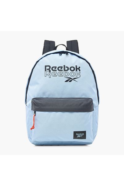 Reebok Reebok Logo Print 17-inch Backpack with Adjustable Straps and Zip Closure - 31x45x17.5 cms