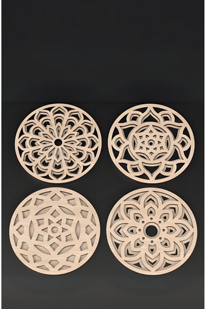 GÜL MZC Mandala Patterned Coaster