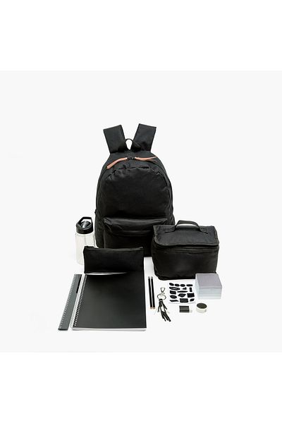 Syloon 12-Piece Solid Backpack Set - 31x13x41 cm