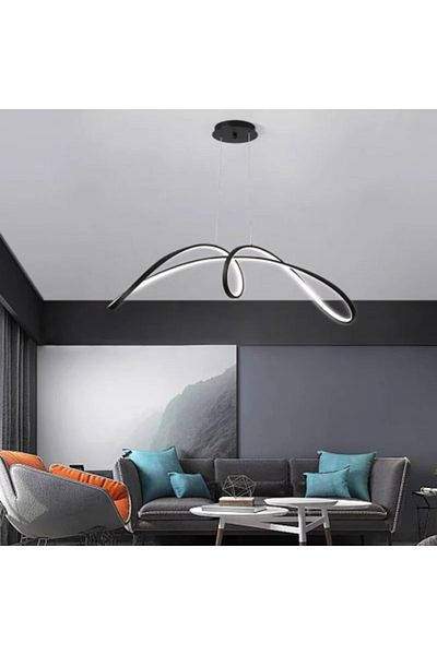 Sueva Black LED Chandelier with 2.4G wifi Remote Control light/cold/warm/neutral adjustable intensity Black