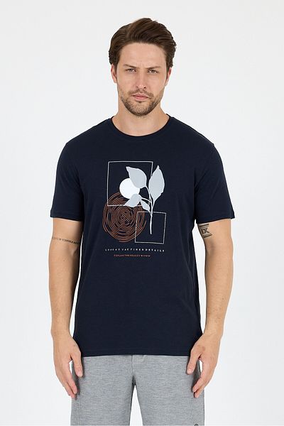Rodi Men's Crew Neck Printed T-Shirt – 100% Cotton – Comfortable and Stylish Short Sleeve Men's T-Shirt 0009