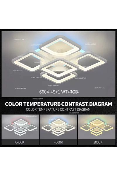 Sueva RGB LED Chandelier with 2.4G wifi Remote Control with light/cold/warm/neutral adjustable intensity