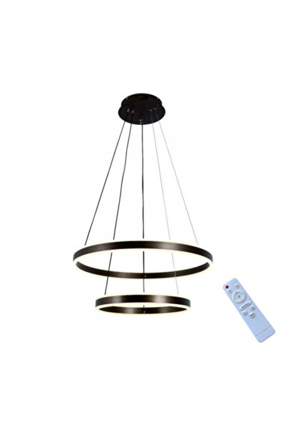 Sueva Black Led Chandelier 2 Lights With 2.4g Wifi Remote Control Light/cold/warm/neutral Intensity