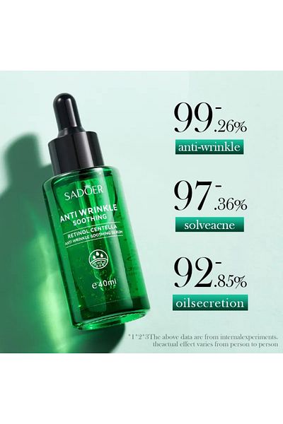 SADOER Centella Retinol Anti-Wrinkle Soothing Facial Serum Moisturizing Brightening Face Liquid 40ml