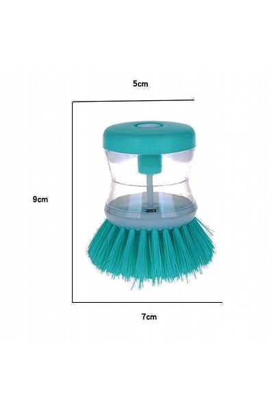 Gritille Practical Liquid Soap Detergent Container Dishwashing Kitchen Bathroom Washing Brush