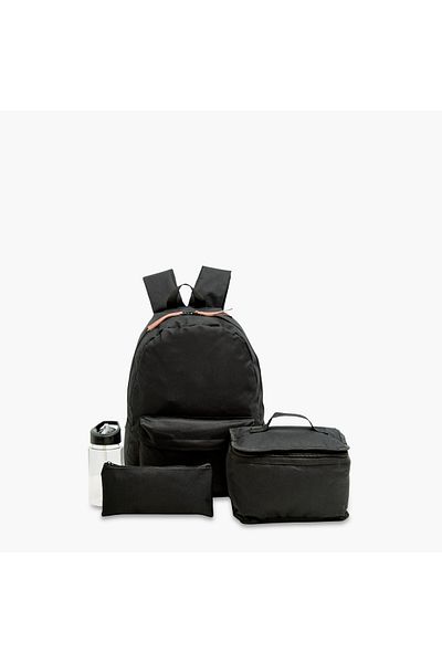Syloon 12-Piece Solid Backpack Set - 31x13x41 cm