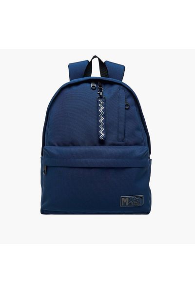 MUST MUST Solid Backpack with Adjustable Straps and Zip Closure - 32x17x42 cms