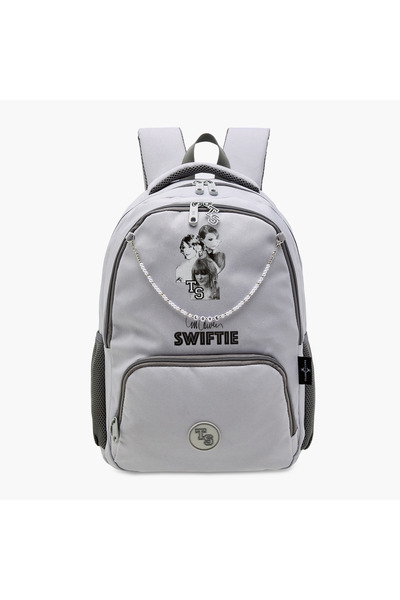 Celebrity Icons حقيبة ظهر مطبوعة برسومات تيلور سويفت من أيقونات المشاهير، مزودة بأحزمة قابلة للتعديل وسحاب للإغلاق - 32×15×43 سم