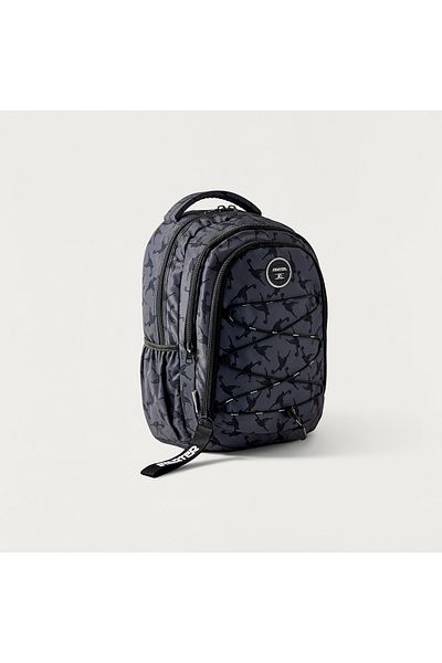 Starter All-Over Basketball Print 15-inch Backpack with Adjustable Straps - 31.5x41.5 cms