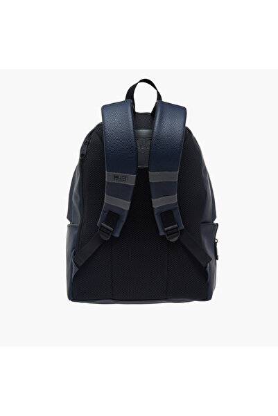 MUST MUST Textured Backpack with Adjustable Shoulder Straps and Zip Closure - 32x17x42 cms