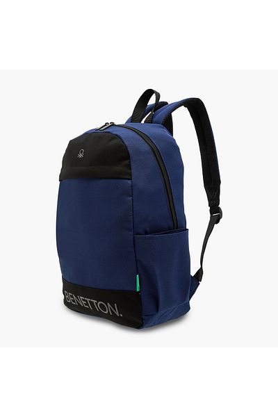 United Colors of Benetton UCB 17-inch Solid Backpack with Adjustable Straps and Zip Closure - 43x28x14 cms