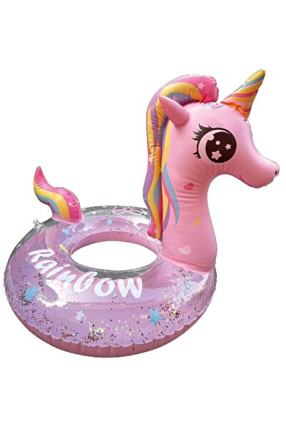 osman kızılkaya Bermuda Unikorn Figürlü Simli Simit 65 cm 2410053 Pembe