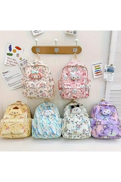 So Iconic Geantă Sanrio My Melody Character / Geantă de școală și rucsac de culoare roz de dimensiune medie