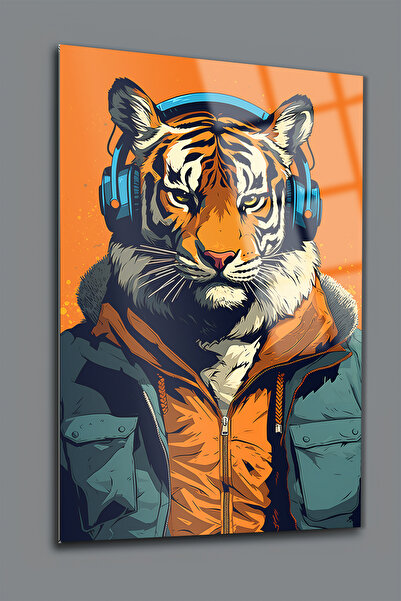 glassartdesign Pictură pe sticlă Tigru 10 - Pictură Modernă - Pictură Animal