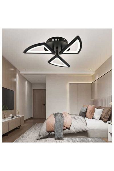 Sueva Black LED Chandelier with 2.4G wifi Remote Control with adjustable light/cold/warm/neutral intensity