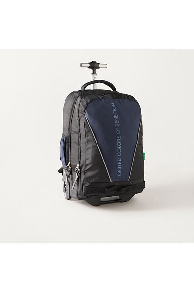United Colors of Benetton UCB 18-inch Trolley Backpack with Retractable Handle - 30x16x46 cms