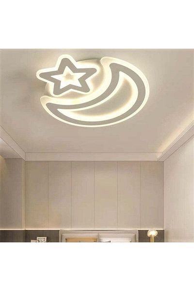 Sueva White Moon & Star Led Chandelier 2.4g Wifi Remote Control Light/cold/warm/neutral Intensity