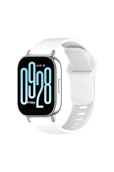 Good Case سلك سيليكون كلاسيكي أبيض متوافق مع ساعة شاومي ريدمي 5 أكتيف