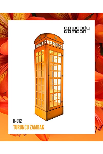 Woodymoon Camsız İngiltere Telefon Kulübesi Kitaplık, Kişiye Özel Ayarlanabil...