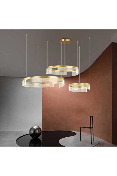 Sueva Candelabru LED minimalist cu inel și telecomandă Wifi 2.4g, lumină/rece...