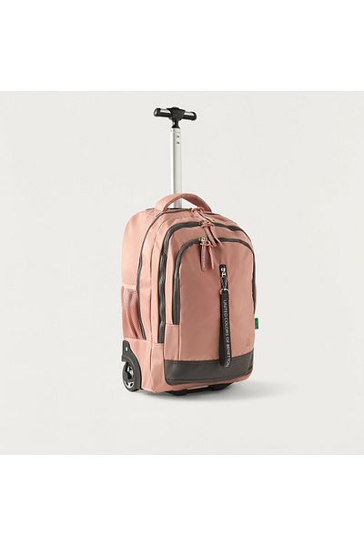 United Colors of Benetton UCB Solid 18-inch Trolley Backpack with Wheels - 30x16x46 cms