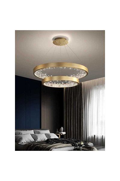 Sueva Gold Led Chandelier D40 60 With 2.4g Wifi Remote Control 45cm Light/cold/warm/neutral Intensity