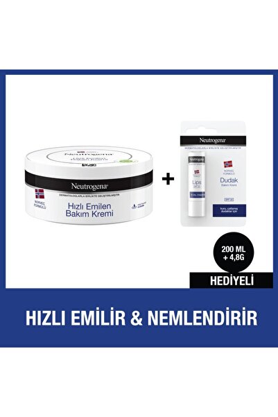 Neutrogena Hızlı Emilen 200 ML + Dudak Kremi Hediye