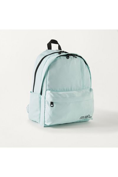 MUST Solid 16-inch Backpack with USB Port and Zip Closure - 32x19x42 cm
