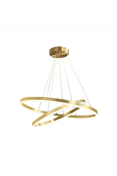 Sueva Minimalist Ring LED Chandelier with 2.4G WiFi Remote Control Gold adjustable light/cold/warm/neutral