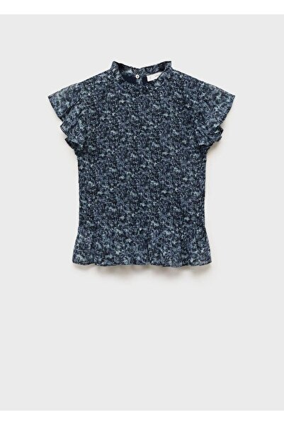 Mango Teen Volanlı desenli bluz