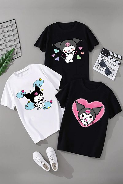 MAGORS TRI-COMBINAT DE 3 PIECE PENTRU COPIL IMPRIMAT KUROMI