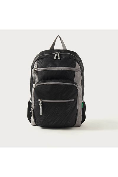 United Colors of Benetton UCB Striped 18 inch Laptop Backpack with Adjustable Straps - 29x15x45 cm