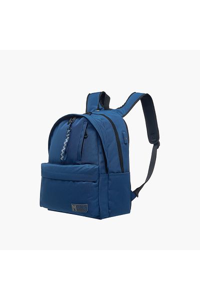 MUST MUST Textured Backpack with Adjustable Shoulder Straps and Zip Closure - 32x19x42 cms