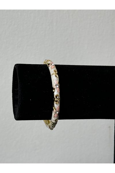 Beloria Mineli Stone Pink Steel Bracelet