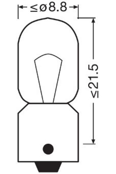 Osram Bec 12V T4W Set original 10 buc Osram