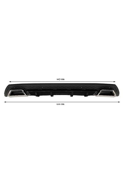 CED AUTO TRADE Prelungire bara spate universal , ELITE B Design, negru cu albastru, ornamente toba rotunde