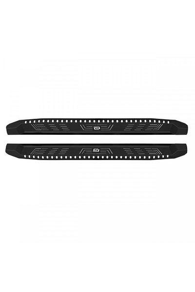 CED AUTO TRADE Praguri Laterale Trepte Laterale cu LED metalice compatibil cu VW Amarok 2010-> model V1