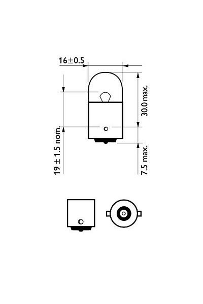 Philips Bec Auxiliar R10W 12V Set 10 Bucăți Philips