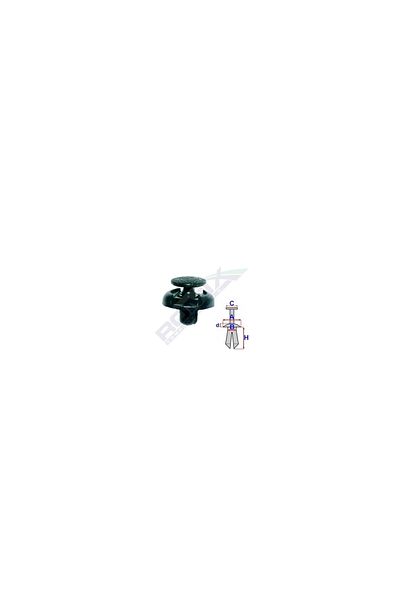 ROMİX Clips Fixare Pentru Toyota 6.6X6.7Mm - Negru Set 10 Buc