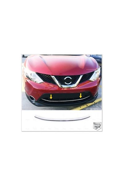 CED AUTO TRADE Ornament inox grila inferioara compatibil cu Nissan Qashqai 2013-2017
