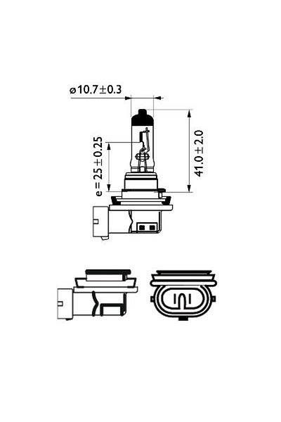 Philips Bec BEC FAR H11 12V 55W VISION (drăguț) PHILIPS