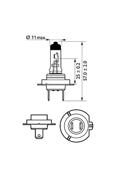 Philips Bec BEC FAR H7 55W 12V Vision Plus Philips